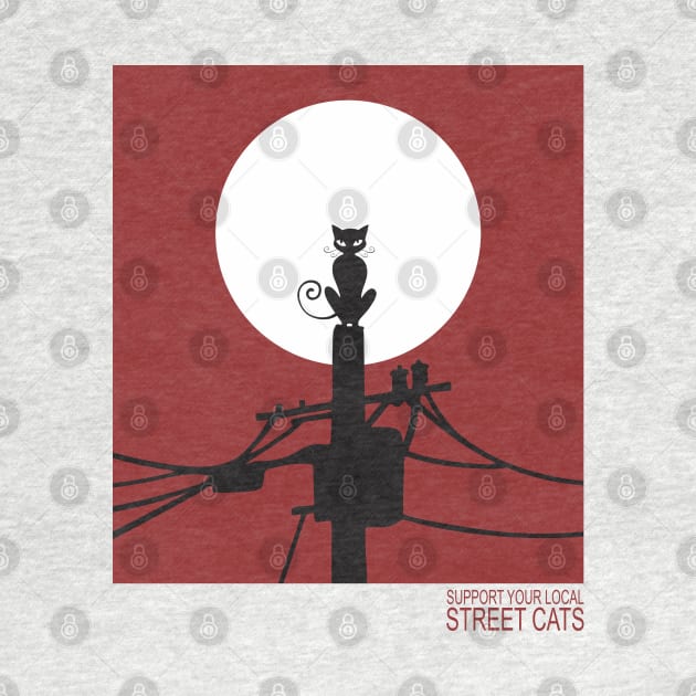 Street Cats in fullmoon by Alkahfsmart